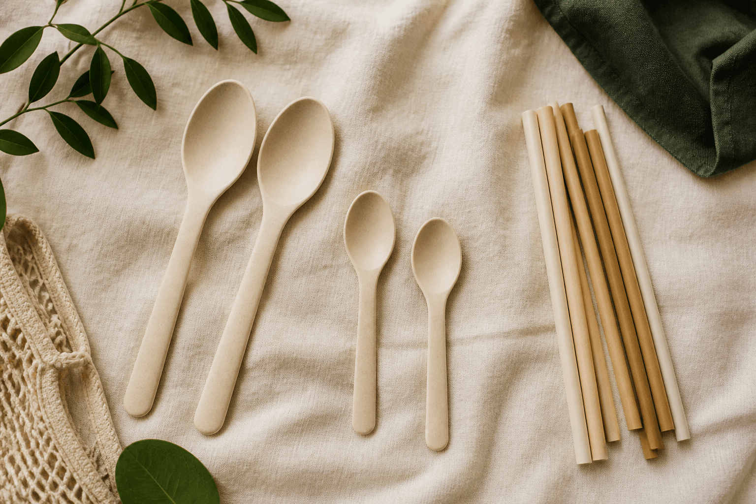 Spoons & Straws — compostable packaging by J K Biocomp Products